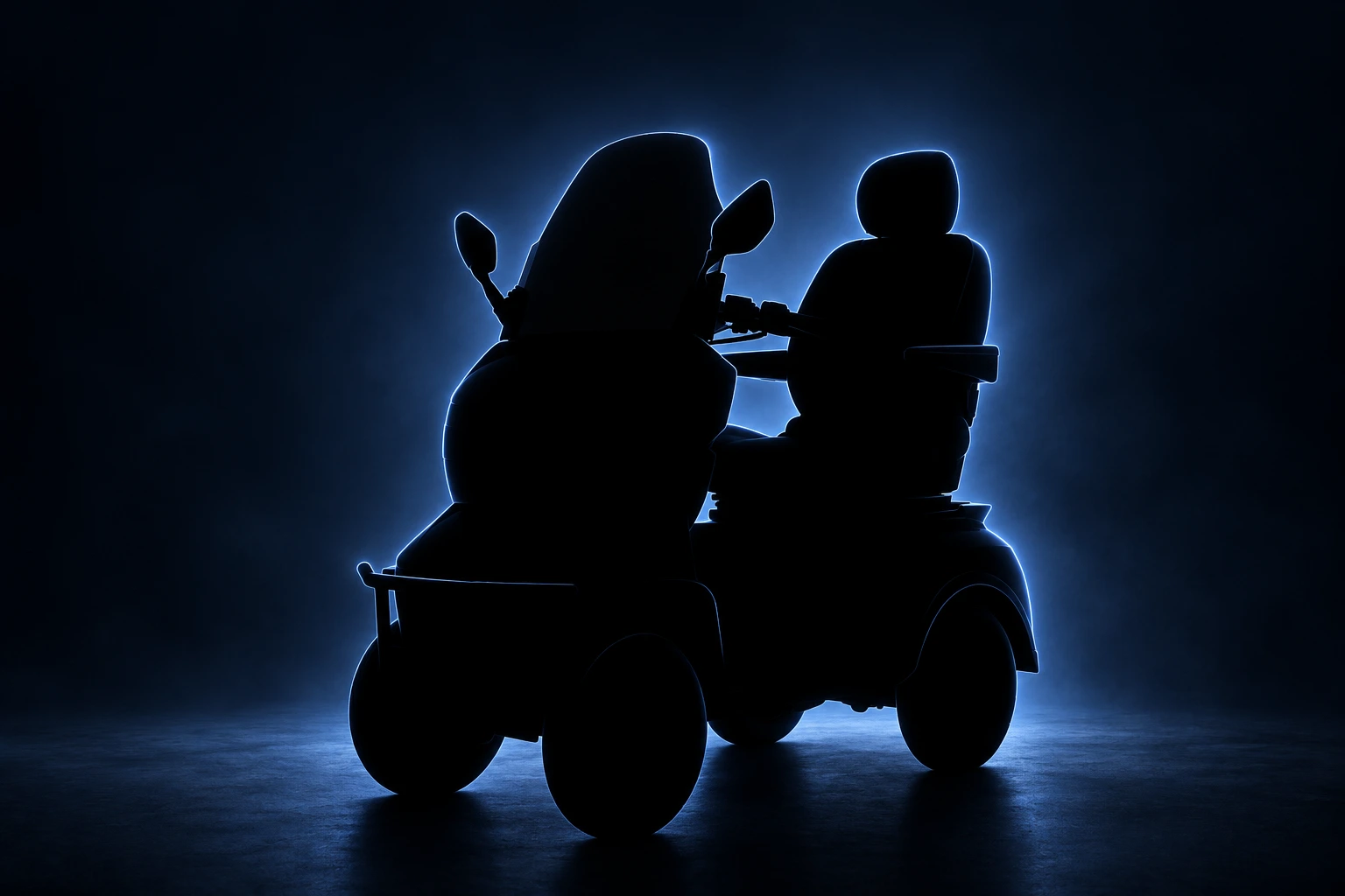 Silhouet van de toekomstige E-MOTO M4 Pro